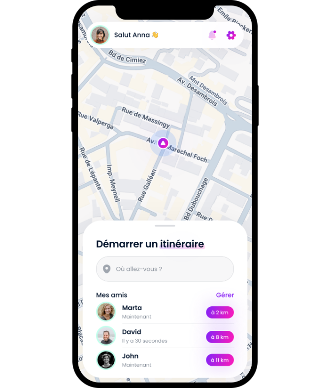 Mockup de l'application